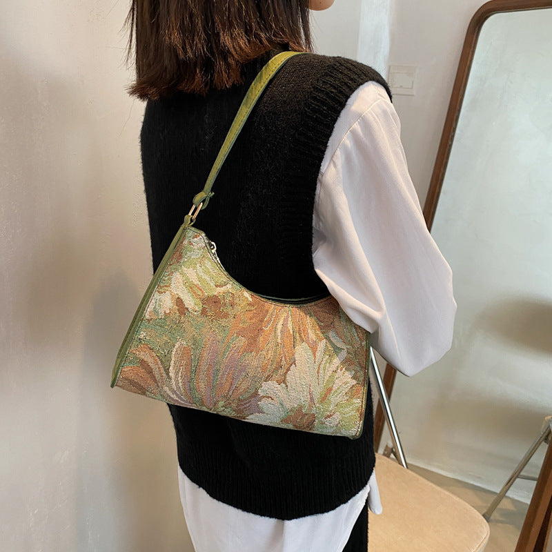 Women's Leisure Design Trendy Autumn Simple Underarm Shoulder Bags