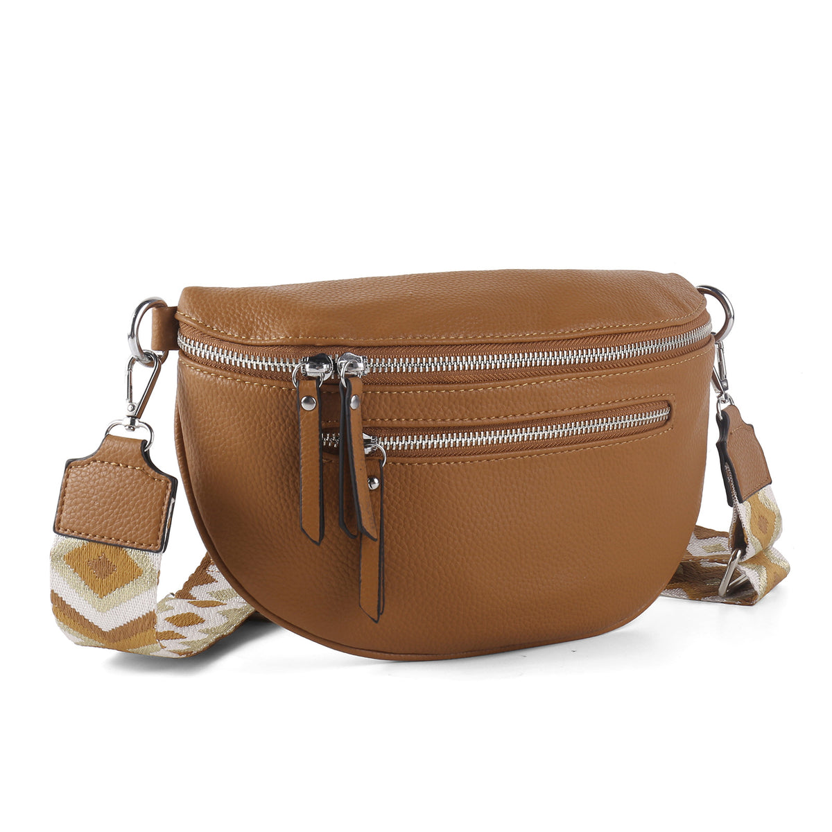 Women's Trendy Large Capacity Zipper Compartment Fashion Nation Pattern High-grade Bags