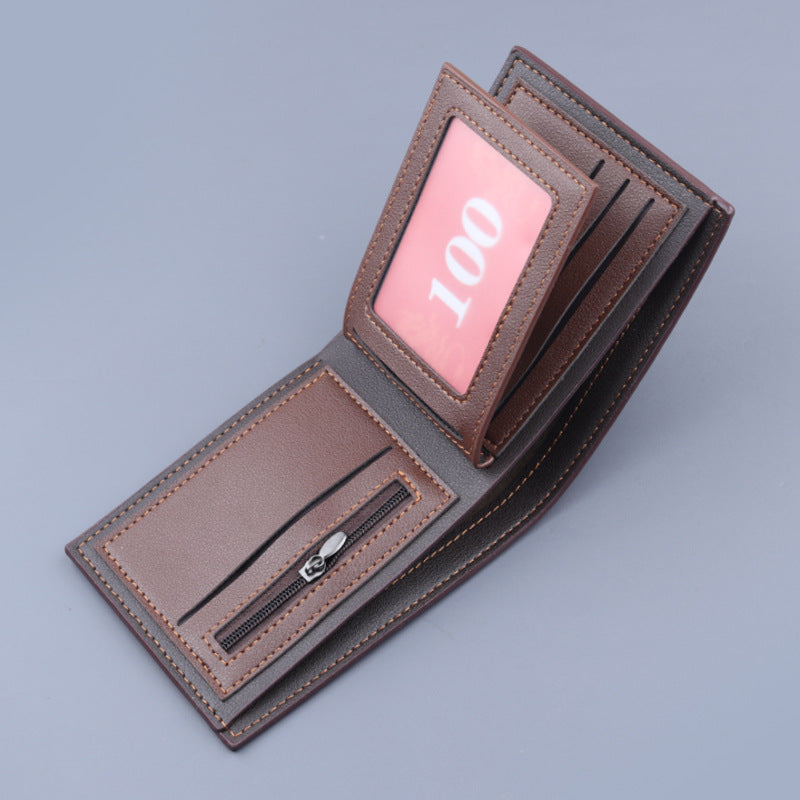 Men's Short Integrated Folding Large Capacity Men's Wallets