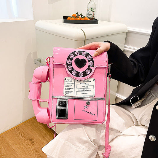 Creative Fun Simulation Telephone Set Cute Crossbody Bags