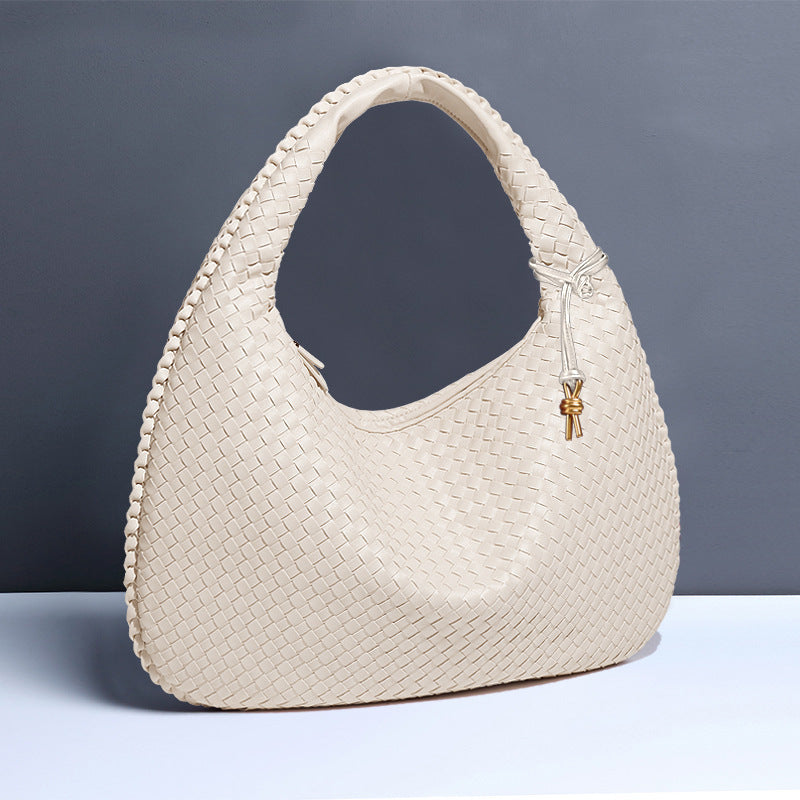 Women's Crescent Hand-woven Portable Dumpling Fashion Underarm Shoulder Bags