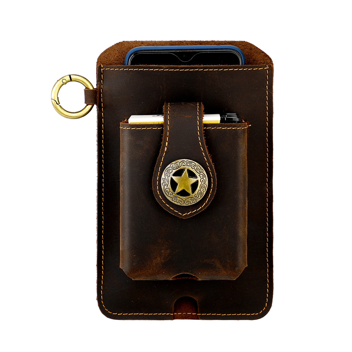 Men's Mobile Leather Work Crazy Horse Men's Waist Packs