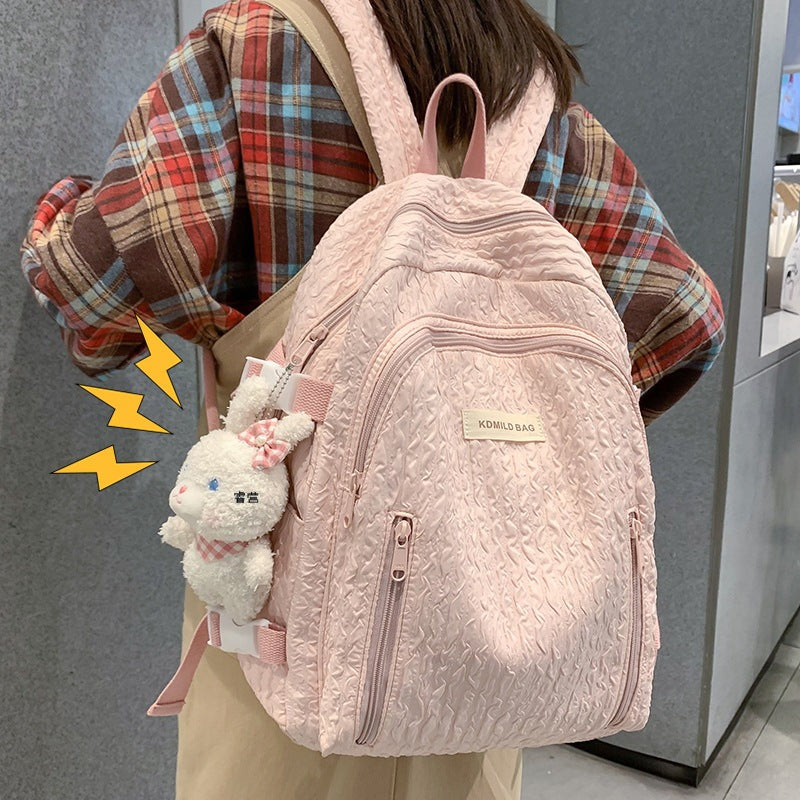 Female Junior High Good-looking Style Simple Backpacks