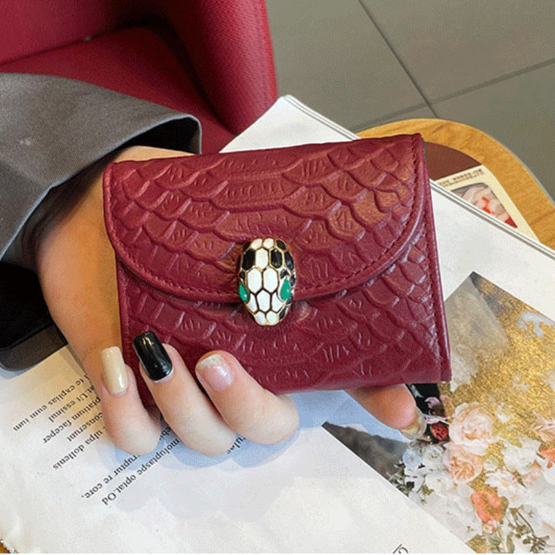 Women's Genuine Leather Exquisite Multiple Slots Card Holder