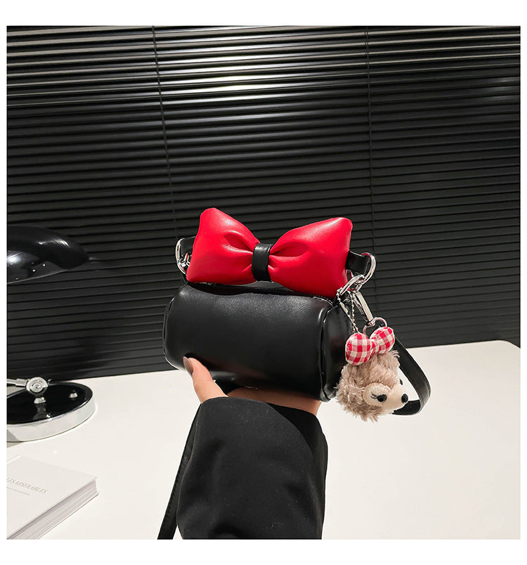 Women's Spring Korean Texture Fashion Bow Western Style Large Capacity Women's Shoulder Bag