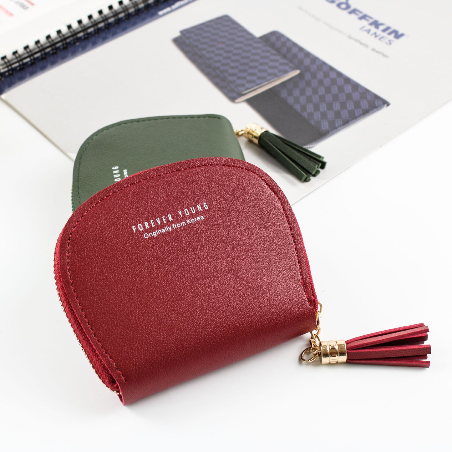 Korean Version Zipper Shell Shape Tassel Coin Purses