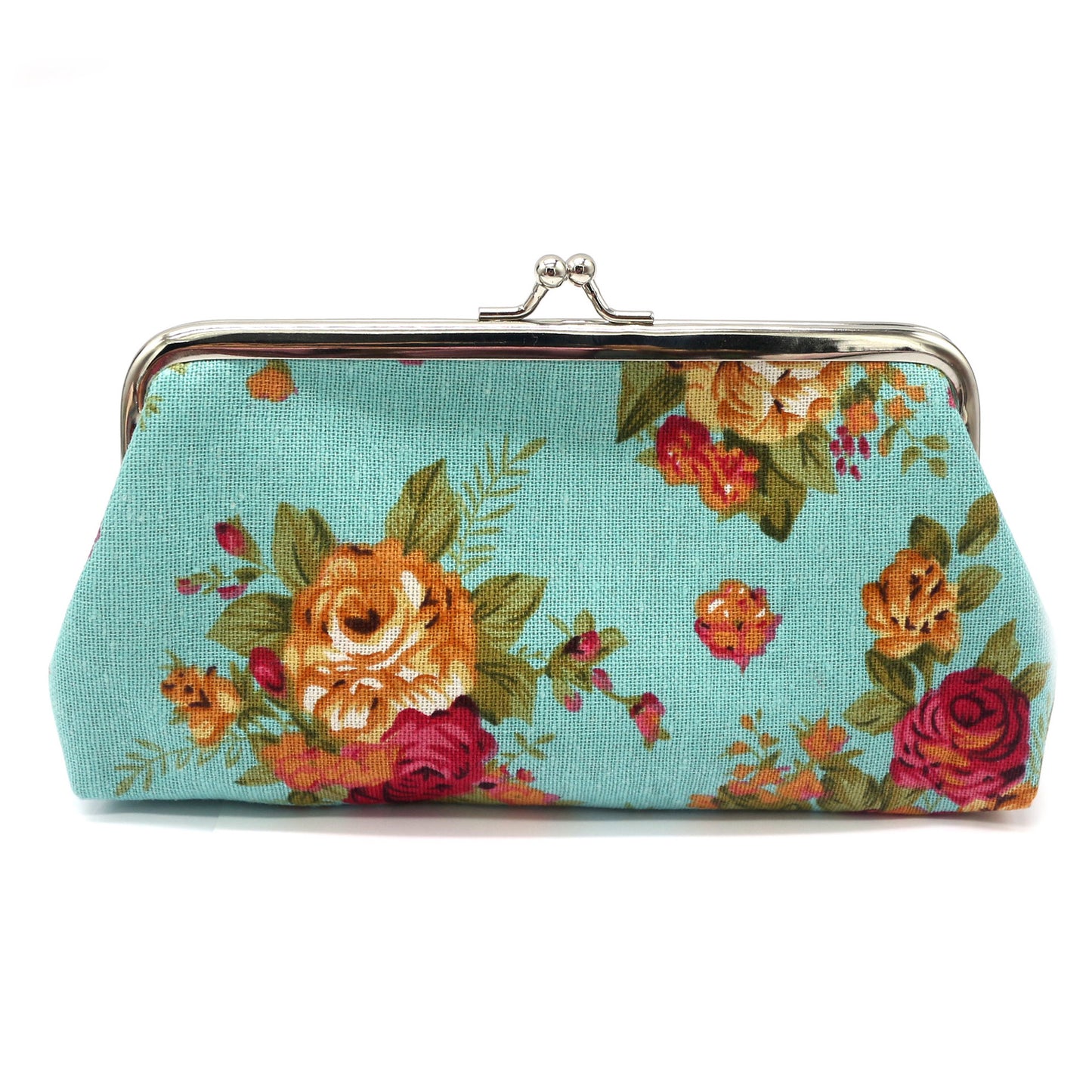 Women's Fabric Long Rose Canvas Printed Hand Purses