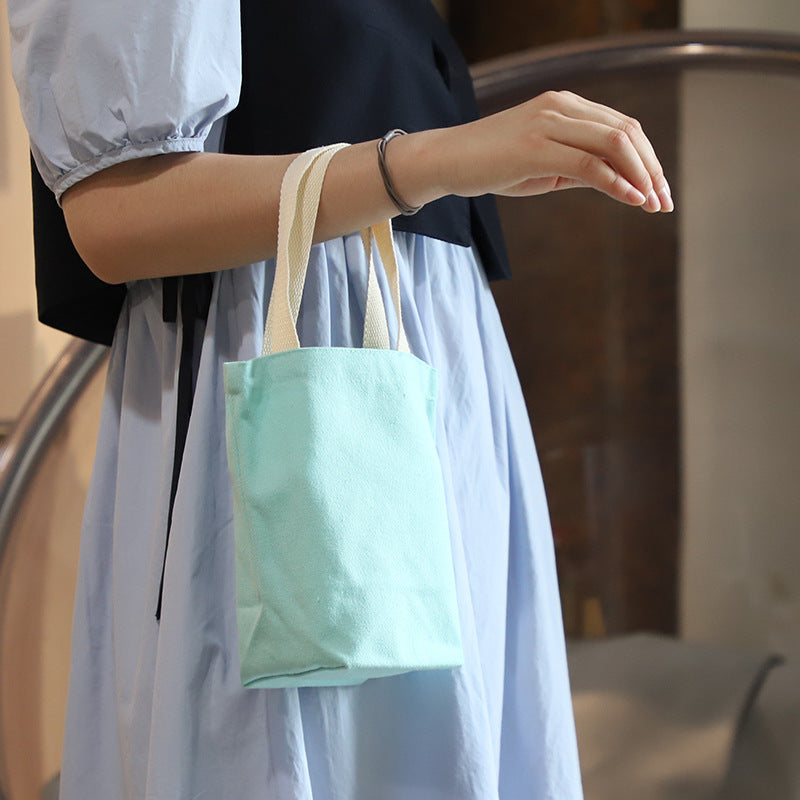 Canvas Coffee Cloth Hand Cup Cover Handbags