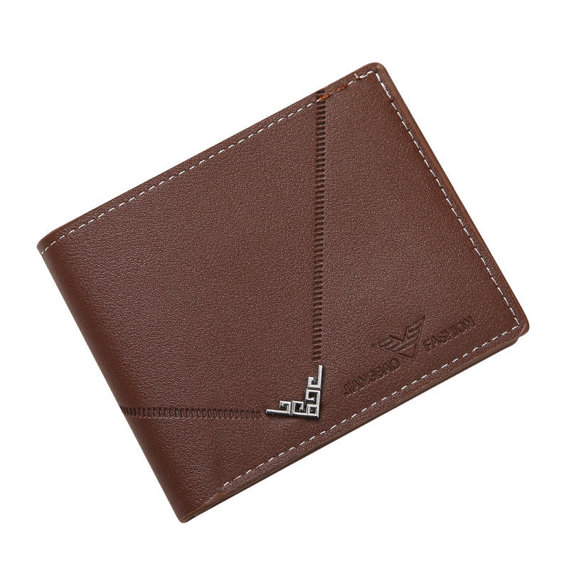 Men's Short Male Youth Simple Fashion Lychee Pattern Men's Wallets