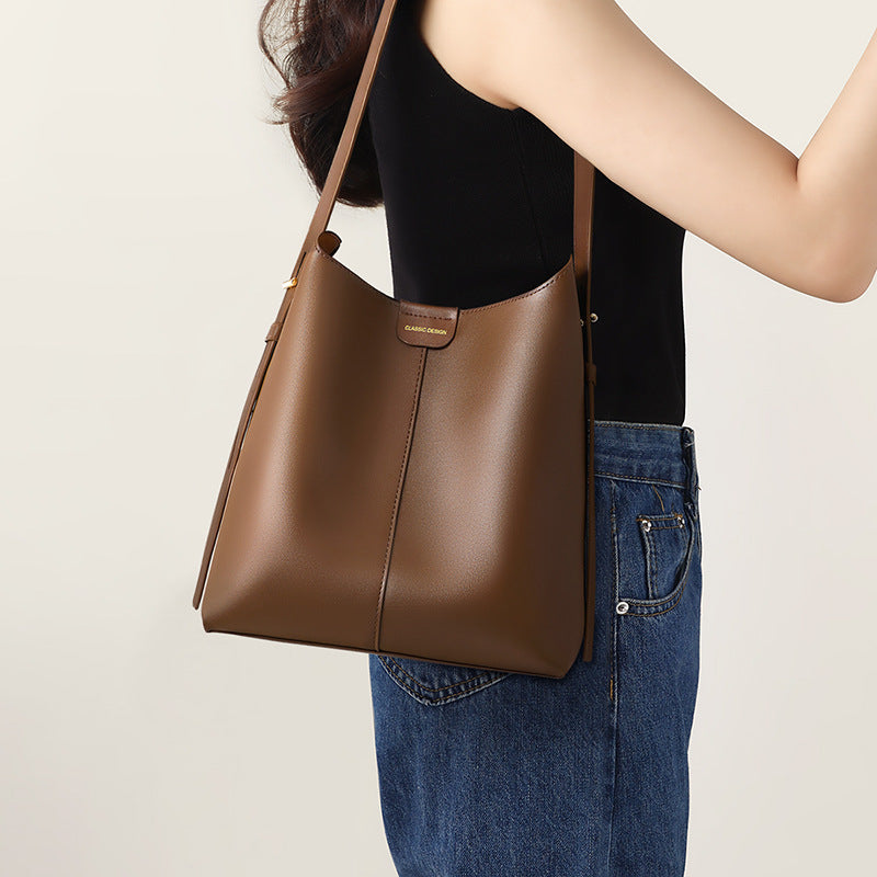Casual Women's Summer Soft Leather Commuter Tote Bags