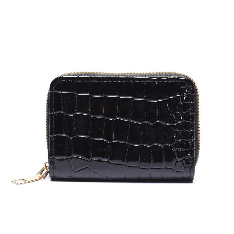 Crocodile Pattern Position Organ Document Short Card Holder