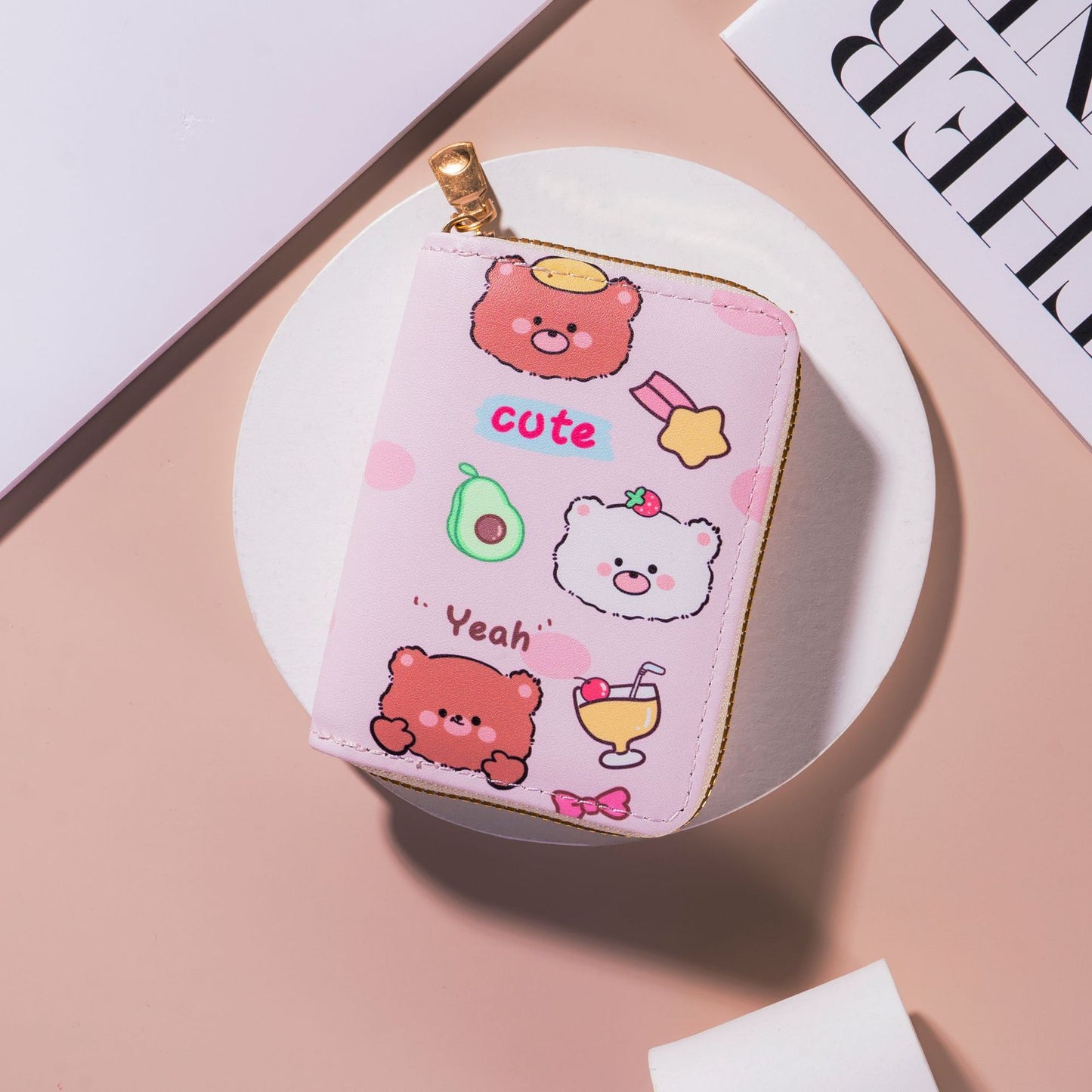 Style Cute Creative Mini Expanding Large Capacity Multiple Slots Coin Purses