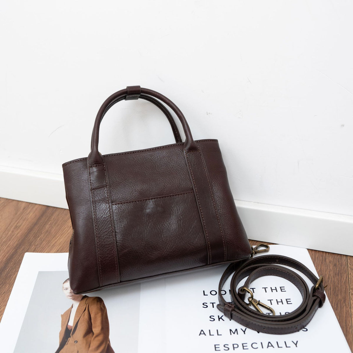 Style Vegetable Tanning Cowhide Lady's Characteristic Temperament Portable One Genuine Bags