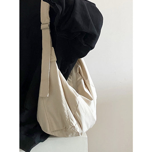 Women's College Soft Large Capacity Dumpling Down Crossbody Bags