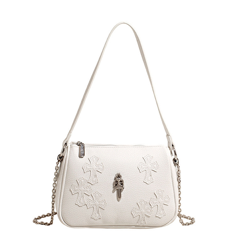 Women's Underarm Sword Cross Embroidered Chicken Fashion Women's Shoulder Bag
