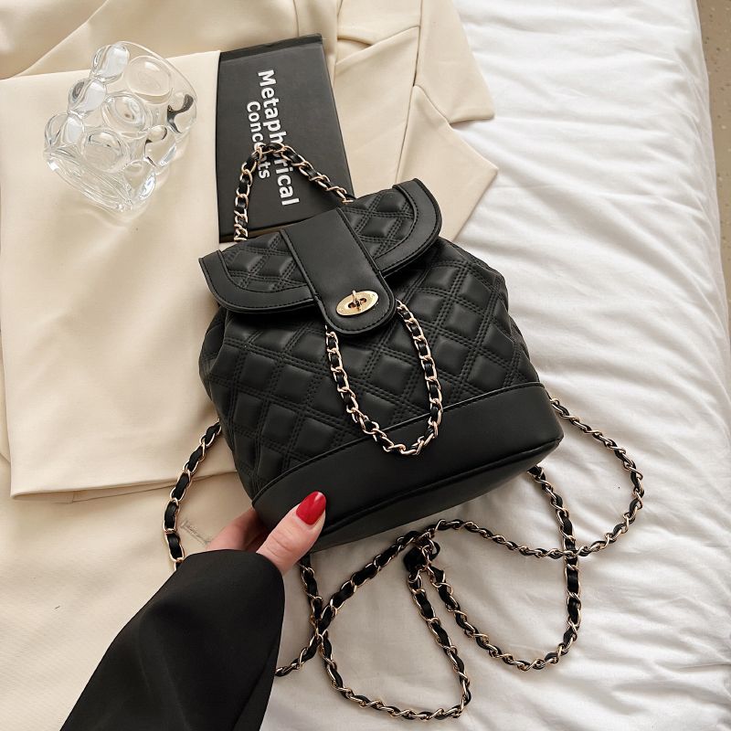 Korean Version Of Style Female Rhombus Backpacks