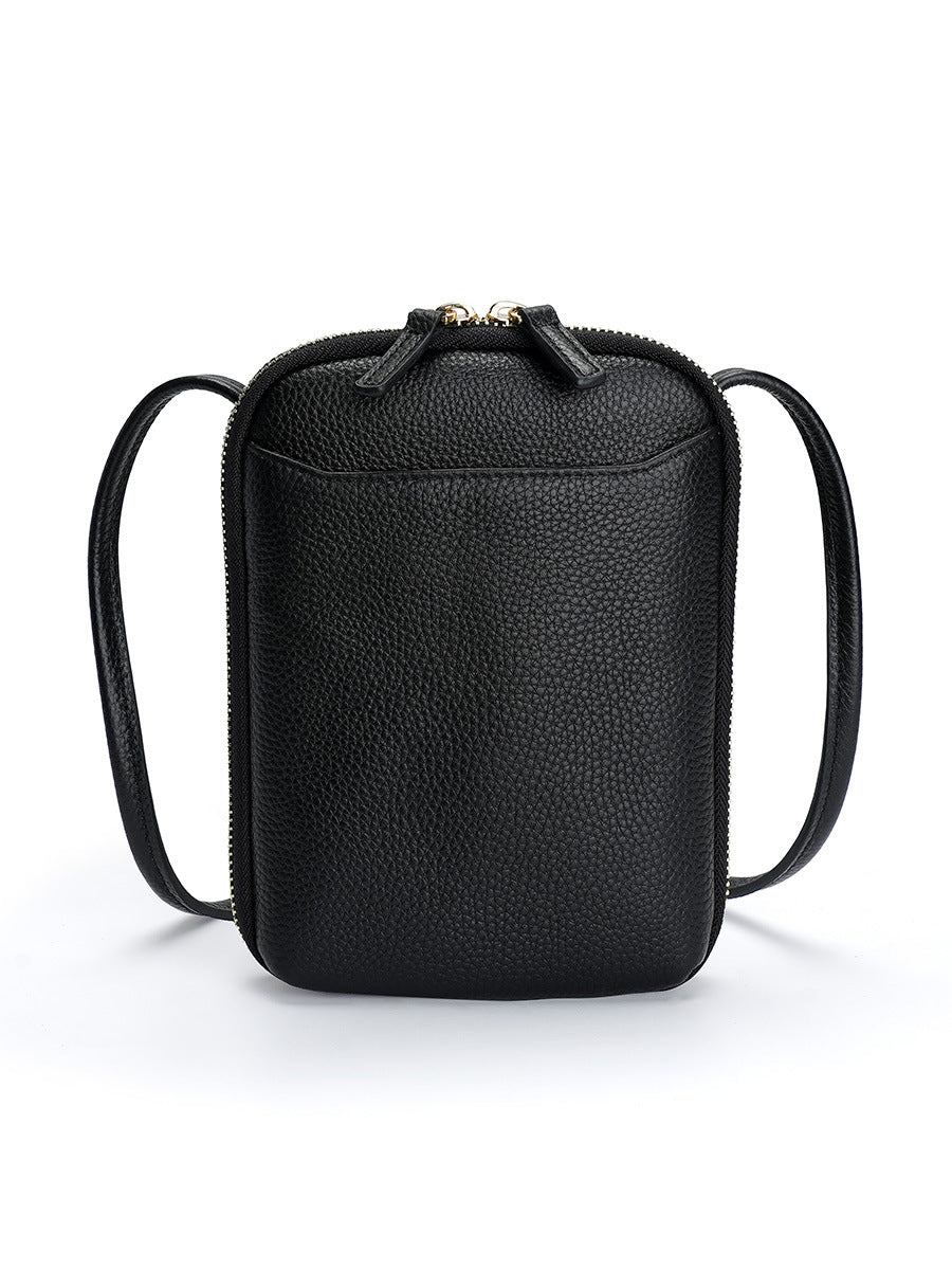 Women's Female Niche Leather Trend Simple Slung Bags