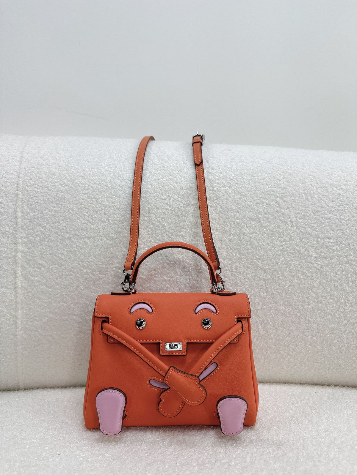 Crocodile Pattern Cowhide Millennium Doll Kelly Mini Bags