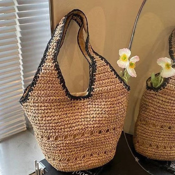 Women's Hollow Woven Large Capacity Seaside Vacation Handbags