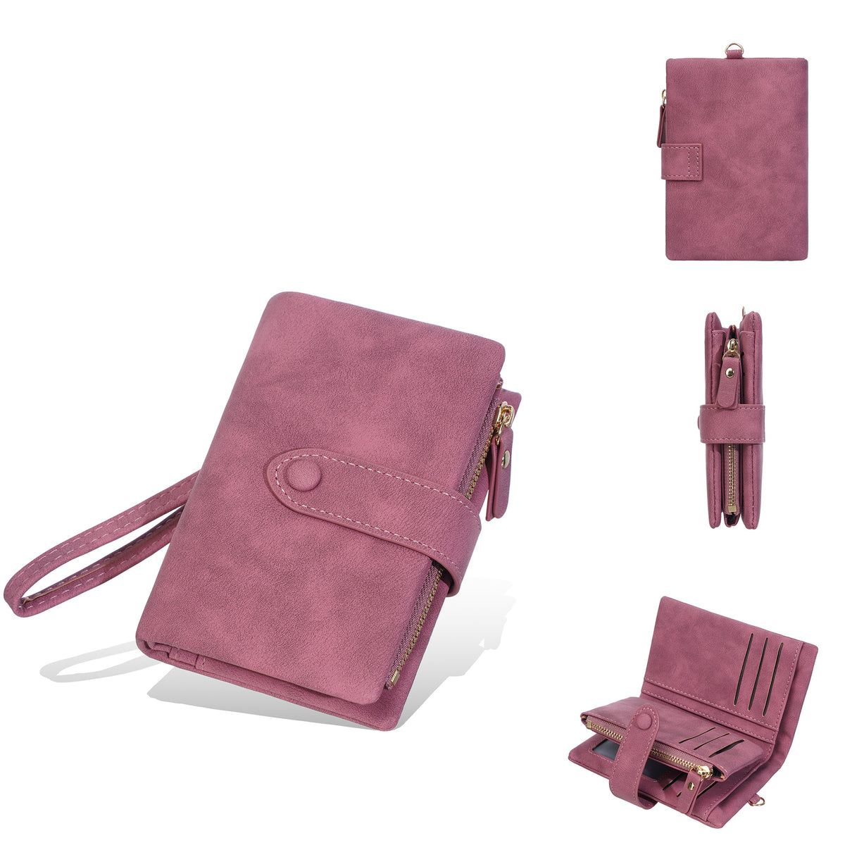 Women's Short Frosted Pattern Multiple Slots Multifunctional Fashion Ladies Wallet