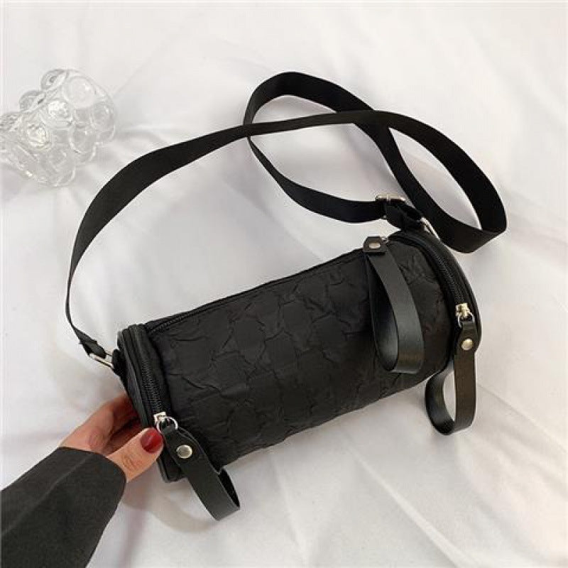 Chessboard Lattice Cylinder Female Fashion One Bags