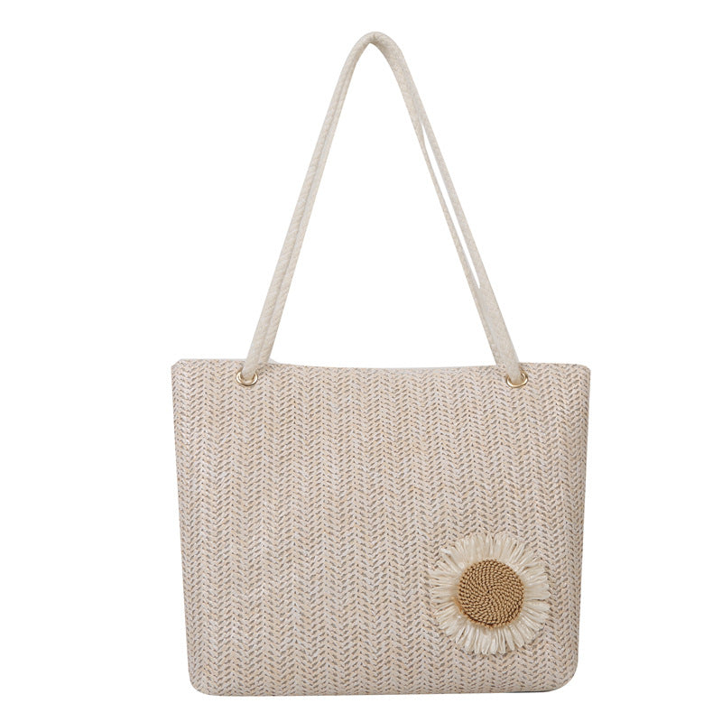 Women's Large Capacity Fashionable Korean Weaving Versatile Shoulder Bags