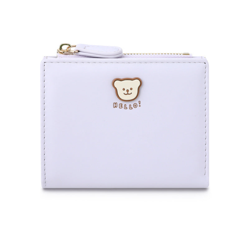 Comfortable Cute Bear Short Design Korean Coin Purses