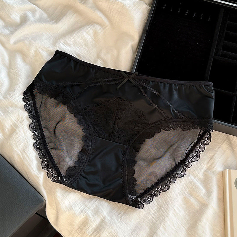 Translucent Mesh Briefs Lady Sexy Mulberry Panties