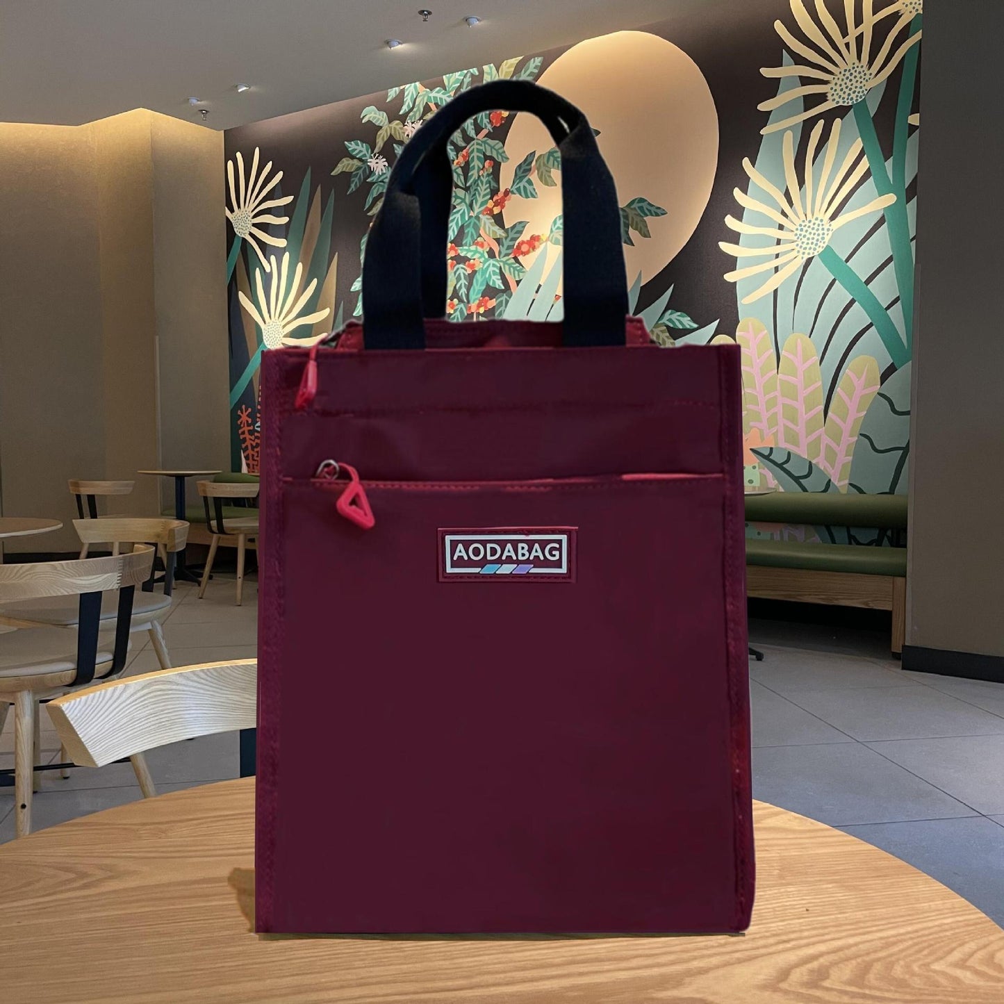 Umbrella Cloth Mummy Simple Large Capacity Zipper Lunch Handbags