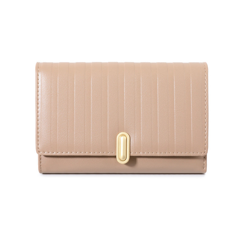 Women's Striped Embossed Short Fashion Clutch Bags