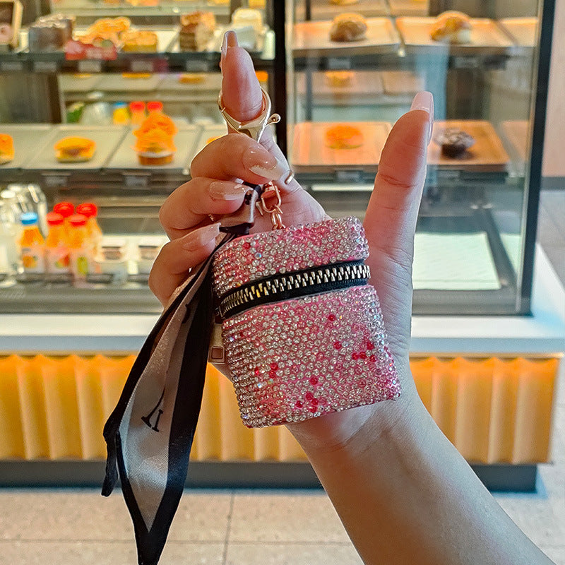 Mini Full Diamond Advanced Sense Earphone Classic Coin Purses