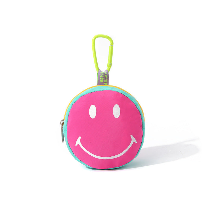Women's & Men's Cartoon Candy Color Smiling Face Mini Coin Purses