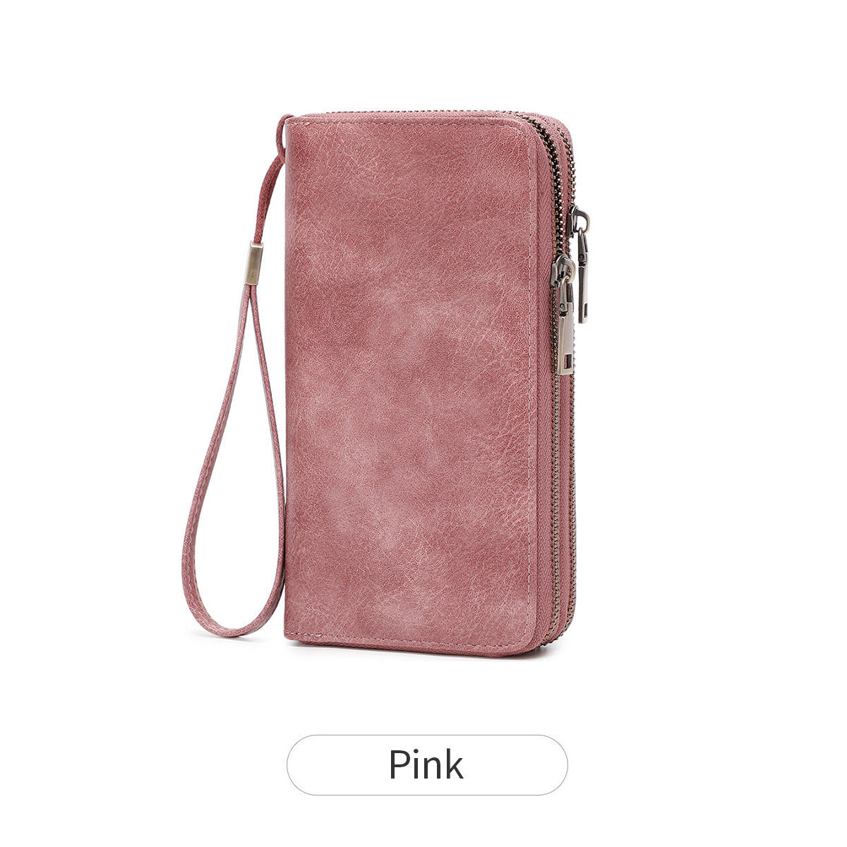 Women's & Men's Long Fashion Double Zipper Vintage Business Ladies Wallet