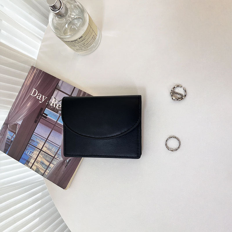 Women's Heavy Korean Style Sier Simple Cover Ladies Wallets