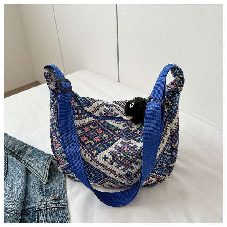 Style Retro Fashion Design Large Capacity Texture Women's Shoulder Bag