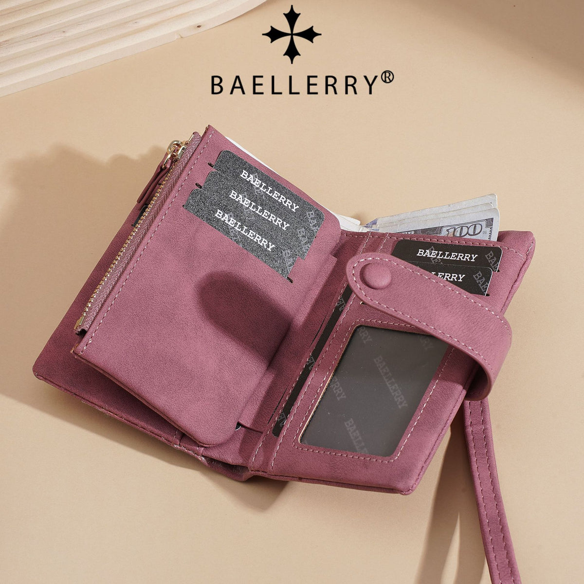Women's Short Frosted Pattern Multiple Slots Multifunctional Fashion Ladies Wallet