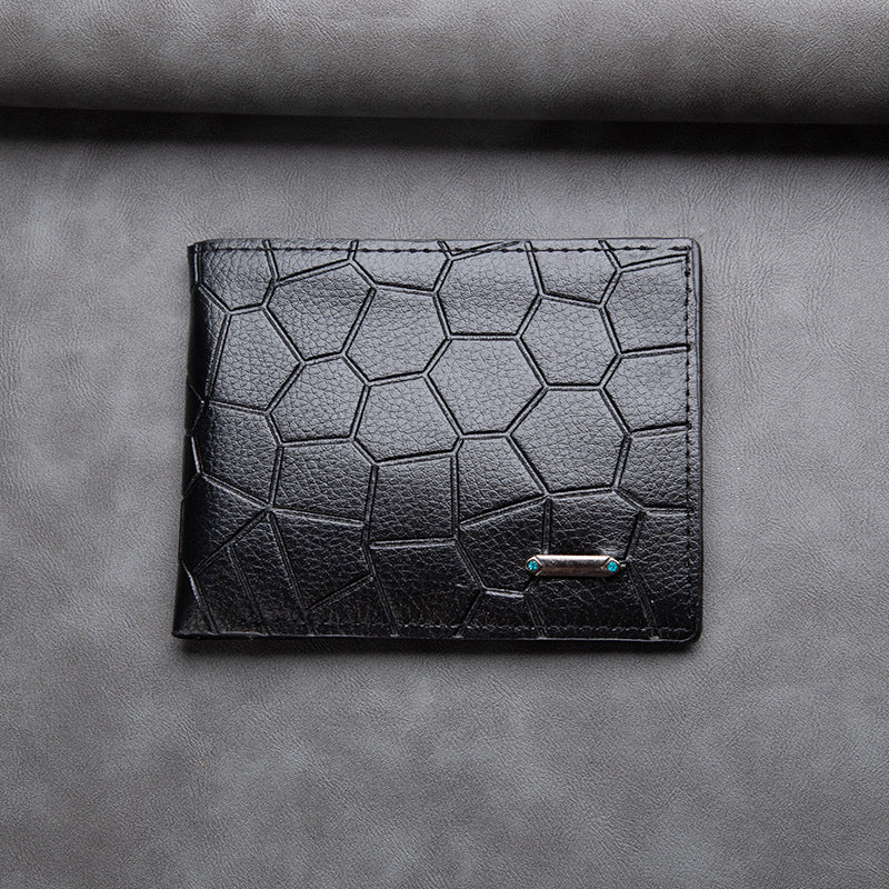 Men's Business Fashion Stone Pattern Leisure Large Men's Wallets