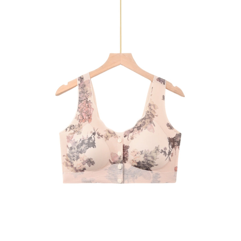 Seamless Wireless Printed Beauty Back Push Tanks Camis