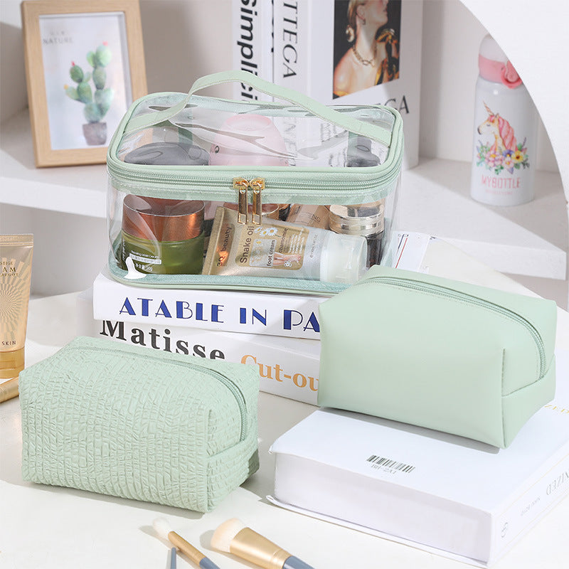 Women's Capacity Waterproof Wash Storage Portable High Sense Cosmetic Bags