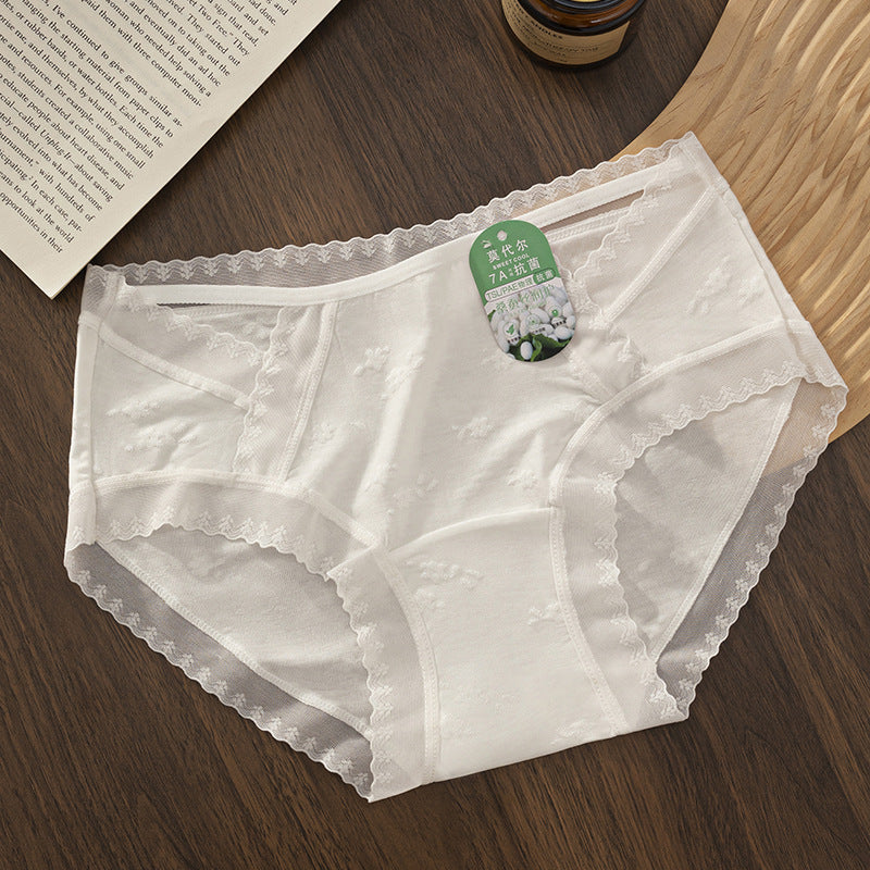 Women's Underwear Waist Hollow Mulberry Silk Antibacterial Crotch Panties