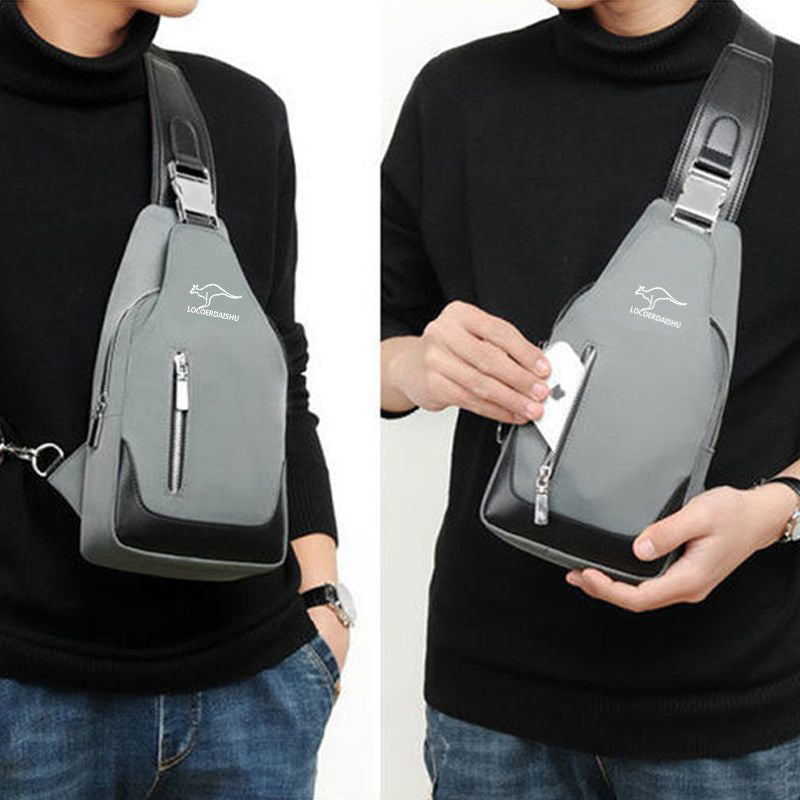 Classy Men's Oxford Cloth Charging Tide Backpacks