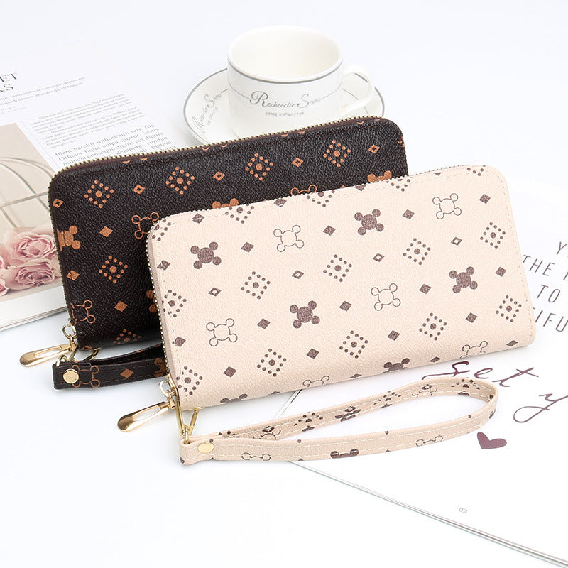 Women's Capacity Zipper Long Fashion Clutch Mobile Phone Bags