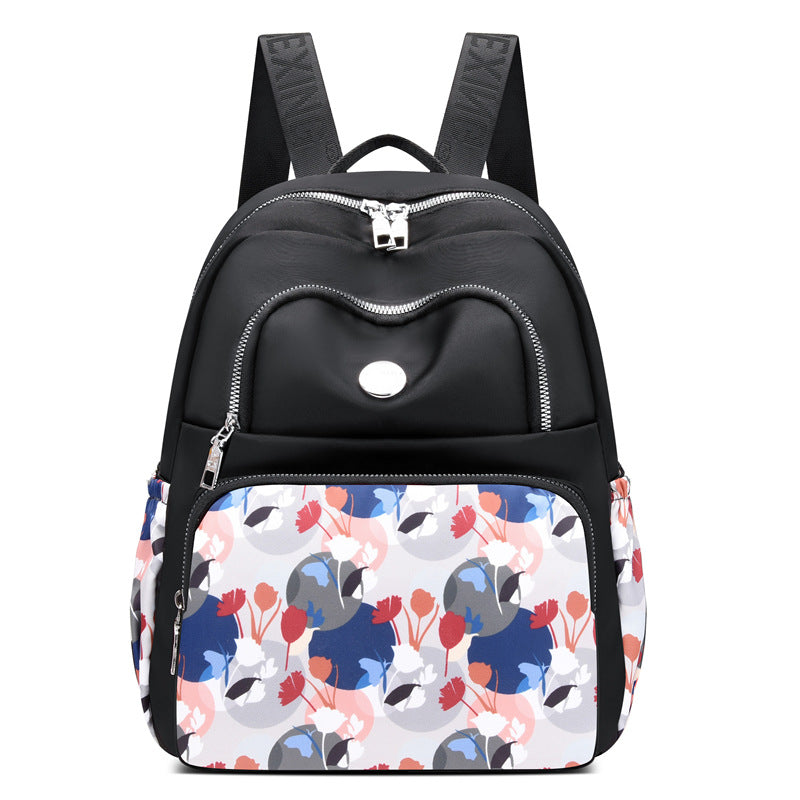 Women's Leisure Large Capacity Fashion Printed Nylon Backpacks