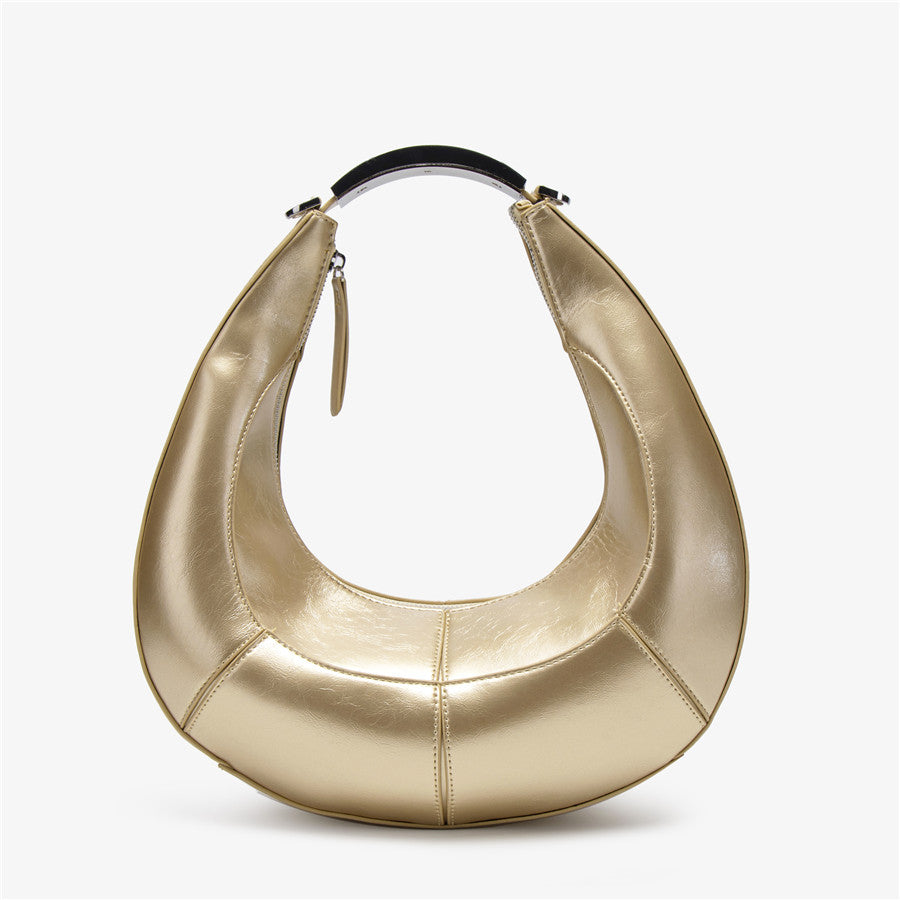 Women's Retro Moon Stitching Design Metal Fashion Women's Shoulder Bag