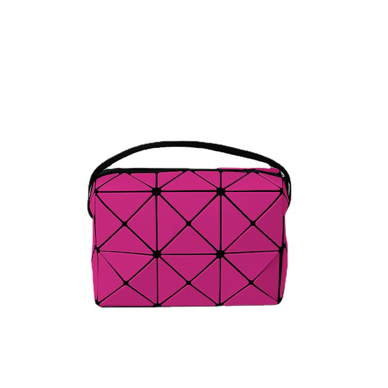 Women's Geometric Triangle Box Niche Rhombus Grid Bags