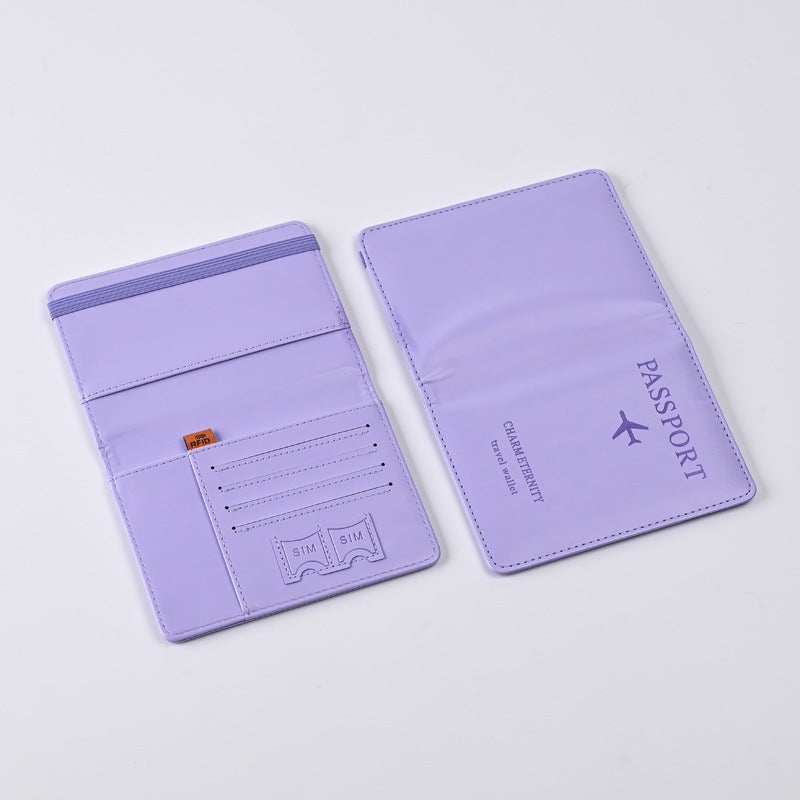 Leather Strap Passport Protective Abroad Charter Card Holder