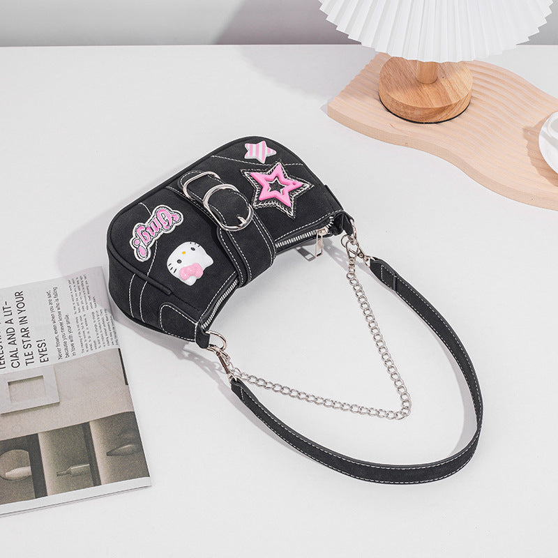 Hot Chain Baguette Underarm Design Cute Women's Shoulder Bag