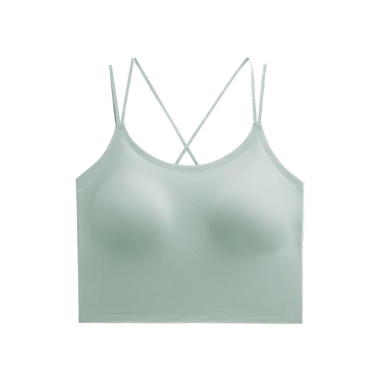 Women's U-shaped Backless Integrated Wireless Underwear Sling Bras