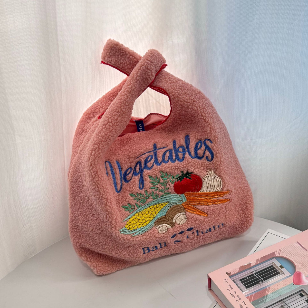 Embroidered Plush Green Shopping Simple Commute Women's Shoulder Bag