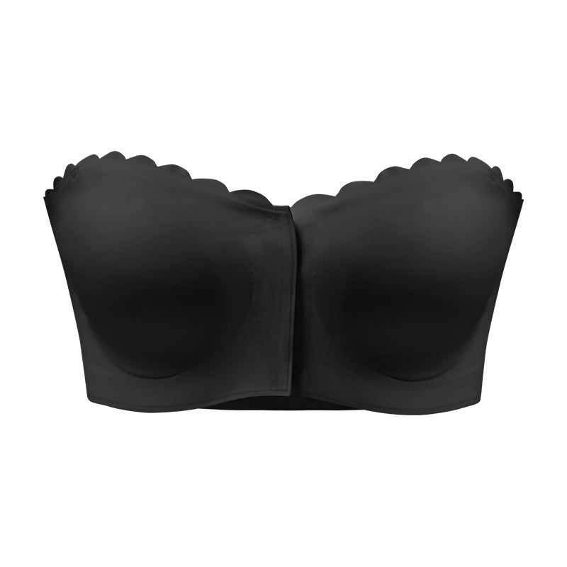 Women's Buckle Seamless Strapless Inner Wear Push Up No Drop Lingerie Sets